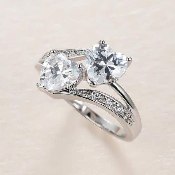 wedding rings cute female love heart crystal ring charm silver color thin for women luxury white zircon stone engagement, Slivery;golden
wedding rings cute female love heart crystal ring charm silver color thin for women luxury white zircon stone engagement, Slivery;golden