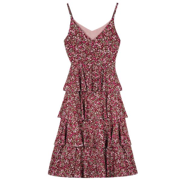floral print summer dress women casual spaghetti strap cascading ruffle cake beach d2633 210514, Black;gray
floral print summer dress women casual spaghetti strap cascading ruffle cake beach d2633 210514, Black;gray