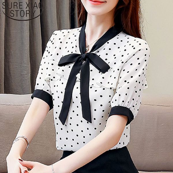 fashion chiffon short sleeve ruffles women clothing bow dot womens and blouses white ladies 5560 50 210415
fashion chiffon short sleeve ruffles women clothing bow dot womens and blouses white ladies 5560 50 210415