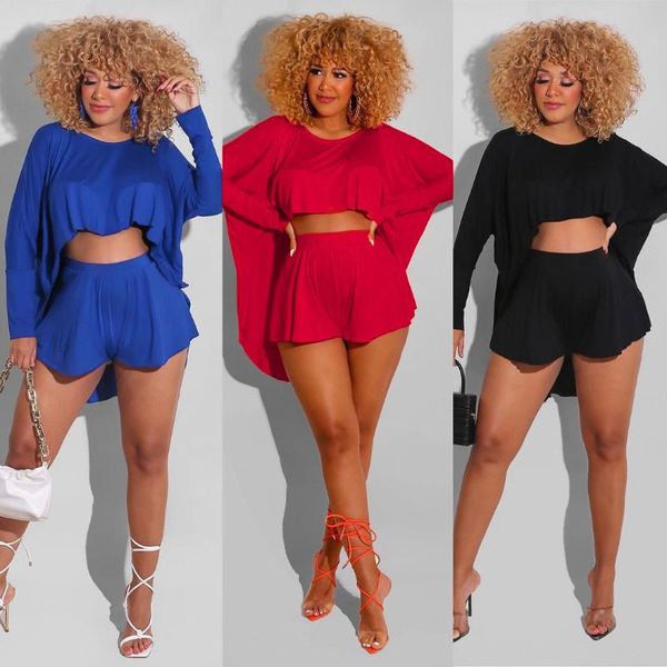women's tracksuits fashion suit summer casual round neck pullover solid color irregular shorts two-piece donsignet, Gray
women's tracksuits fashion suit summer casual round neck pullover solid color irregular shorts two-piece donsignet, Gray