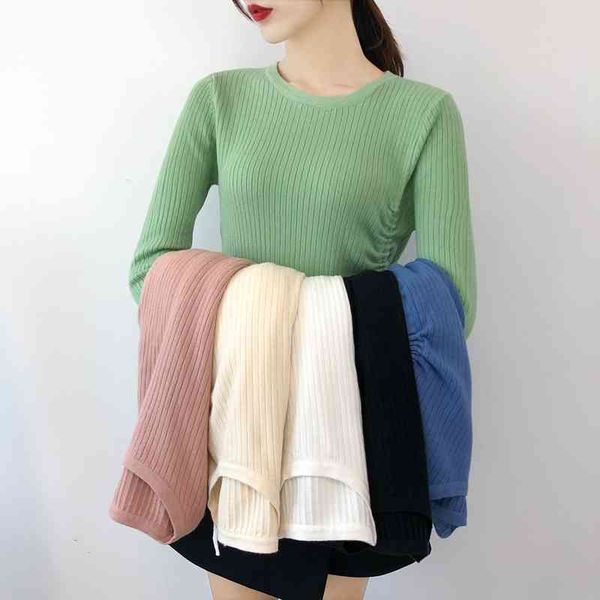 korean style autumn winter o neck slim-fit long-sleeve kniitted sweater solid color women pullover clothing 201c 210420, White;black
korean style autumn winter o neck slim-fit long-sleeve kniitted sweater solid color women pullover clothing 201c 210420, White;black