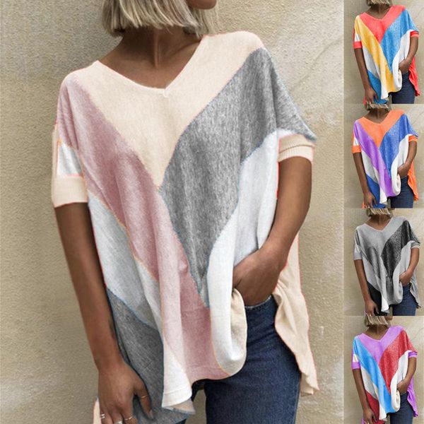 oversized s-5xl women t-shirts v neck short sleeve patchwork loose tee wdc6923 women's t-shirt, White
oversized s-5xl women t-shirts v neck short sleeve patchwork loose tee wdc6923 women's t-shirt, White