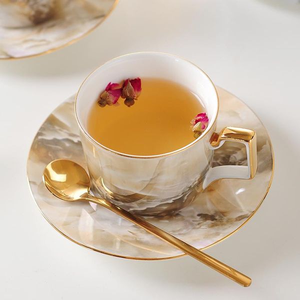 marble european ceramic coffee cup set creative simple gold rim light luxury turkish cups tazas de cafe drinkware be50cp & saucers
marble european ceramic coffee cup set creative simple gold rim light luxury turkish cups tazas de cafe drinkware be50cp & saucers