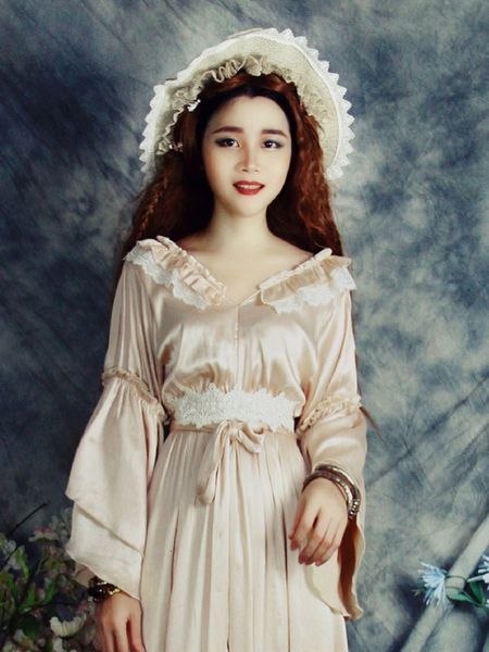 casual dresses women summer spring autumn vintage elegant lace maxi european style lolita silk satin graceful goddess long u0kv, Black;gray
casual dresses women summer spring autumn vintage elegant lace maxi european style lolita silk satin graceful goddess long u0kv, Black;gray