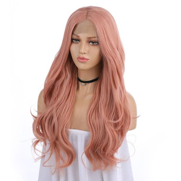 synthetic wigs ash pink lace front 13x4 deep part wavy personality wig for women pre plucked with natural hairline, Black
synthetic wigs ash pink lace front 13x4 deep part wavy personality wig for women pre plucked with natural hairline, Black