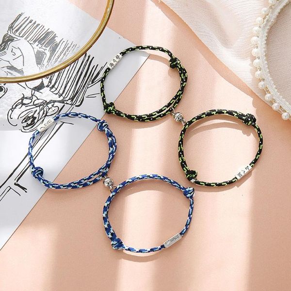 charm bracelets 2021 romantic magnetic bracelet couple attract paired braslet for lovers adjustable weave rope braclet year gifts joyas, Golden;silver
charm bracelets 2021 romantic magnetic bracelet couple attract paired braslet for lovers adjustable weave rope braclet year gifts joyas, Golden;silver