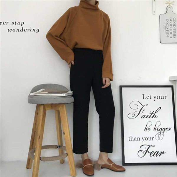 dueweer turtleneck knitted sweater women warm pullover autumn winter korean wild oversize long-sleeved jumper female 2021 women's sweat, White;black
dueweer turtleneck knitted sweater women warm pullover autumn winter korean wild oversize long-sleeved jumper female 2021 women's sweat, White;black