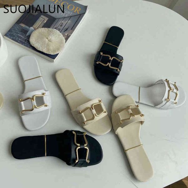 suojialun 2021 fashion brand metal buckle slippers flat heel summer outdoor beach slides open toe ladies sandal shoes flip flops c0407, Black
suojialun 2021 fashion brand metal buckle slippers flat heel summer outdoor beach slides open toe ladies sandal shoes flip flops c0407, Black