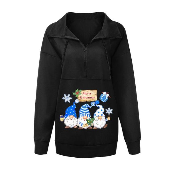 women's hoodies & sweatshirts christmas print zipper sweater fashion sweet loose warm winter coat casual pullover top, Black
women's hoodies & sweatshirts christmas print zipper sweater fashion sweet loose warm winter coat casual pullover top, Black