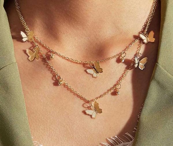 2021 trendy multilayered butterfly choker necklace for women fashion korean gold chain necklaces jewelry, Silver
2021 trendy multilayered butterfly choker necklace for women fashion korean gold chain necklaces jewelry, Silver