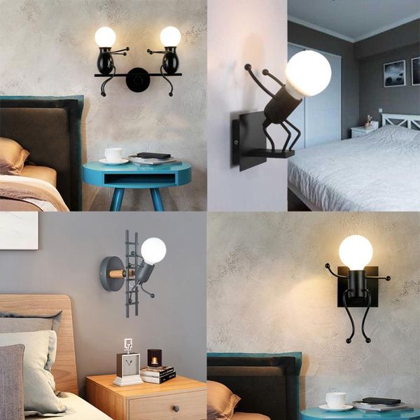wall lamps modern simple little man light creative cartoon metal robot sconce for children baby bedroom bedside
wall lamps modern simple little man light creative cartoon metal robot sconce for children baby bedroom bedside
