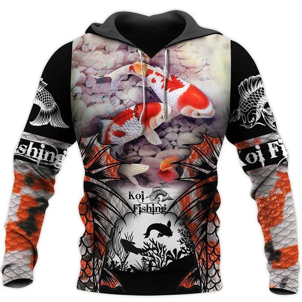 men's hoodies & sweatshirts koi fishing fashion beautiful fish 3d printed long sleeve hoodie harajuku street zip sportswear, Black
men's hoodies & sweatshirts koi fishing fashion beautiful fish 3d printed long sleeve hoodie harajuku street zip sportswear, Black