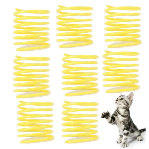 10pcs cute cat spring toys wide durable heavy gauge plastic yellow springs toy playing for kitten pet accessories set
10pcs cute cat spring toys wide durable heavy gauge plastic yellow springs toy playing for kitten pet accessories set