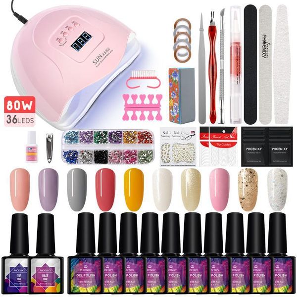 54w/80w nail dryer lamp 10pcs 8ml gel polish kit semi-permanent soak off all for manicure art tools base coat1
54w/80w nail dryer lamp 10pcs 8ml gel polish kit semi-permanent soak off all for manicure art tools base coat1