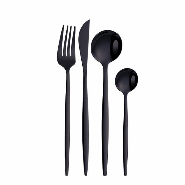 dinnerware sets black stainless steel cutlery flatware set coffee tea dessert spoons fork butter knife with long handle christmas tableware
dinnerware sets black stainless steel cutlery flatware set coffee tea dessert spoons fork butter knife with long handle christmas tableware