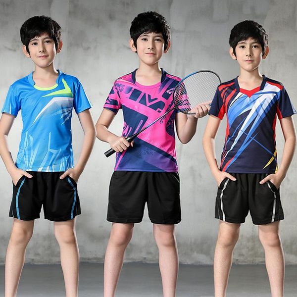 boys girls badminton sets , polyester quick dry material kid jersey + shorts children table tennis suits size xs-3xl
boys girls badminton sets , polyester quick dry material kid jersey + shorts children table tennis suits size xs-3xl