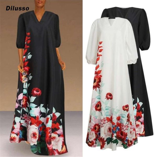 casual dresses women v neck half sleeve flower print robes style kaftan loose long dress bohemia plus size summer, Black;gray
casual dresses women v neck half sleeve flower print robes style kaftan loose long dress bohemia plus size summer, Black;gray