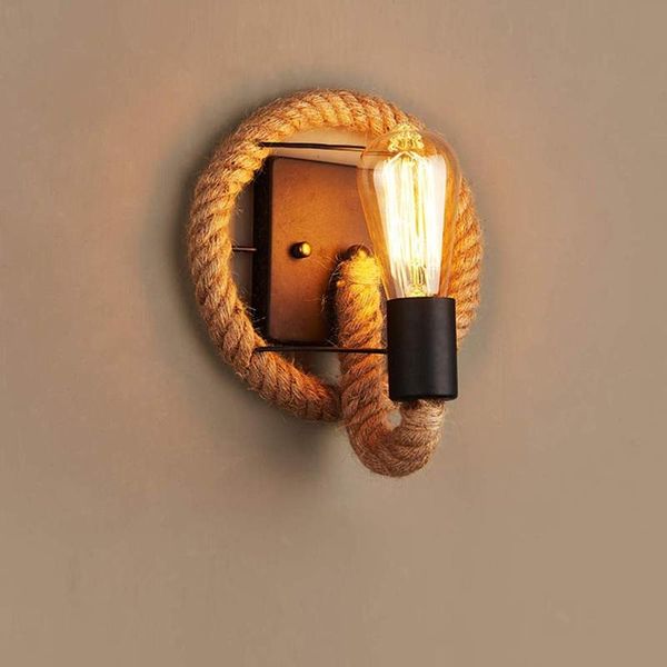 retro industrial style rope wall light fixture simple creative lamps corridor aisle indoor e27 vanity lamp
retro industrial style rope wall light fixture simple creative lamps corridor aisle indoor e27 vanity lamp