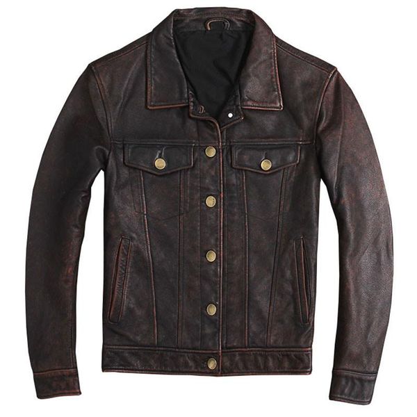 men's leather & faux 2021 vintage brown men american casual style jacket plus size xxxl genuine thick cowhide spring natural coat, Black
men's leather & faux 2021 vintage brown men american casual style jacket plus size xxxl genuine thick cowhide spring natural coat, Black
