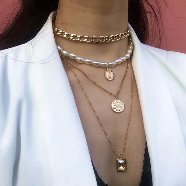 chains xp vintage baroque pearl lock necklace for women 2021 geometric aangel pendant love necklaces punk jewelry, Silver
chains xp vintage baroque pearl lock necklace for women 2021 geometric aangel pendant love necklaces punk jewelry, Silver