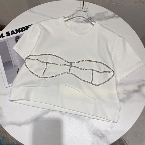 women bra pattern short t-shirt solid color round neck sleeveslim fashion spring summer 11b643 210525, White
women bra pattern short t-shirt solid color round neck sleeveslim fashion spring summer 11b643 210525, White