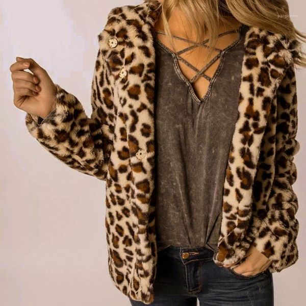 women's fur & faux luxury coat for women autumn winter warm fashion leopard printed artificial coats casual jacket #3, Black
women's fur & faux luxury coat for women autumn winter warm fashion leopard printed artificial coats casual jacket #3, Black