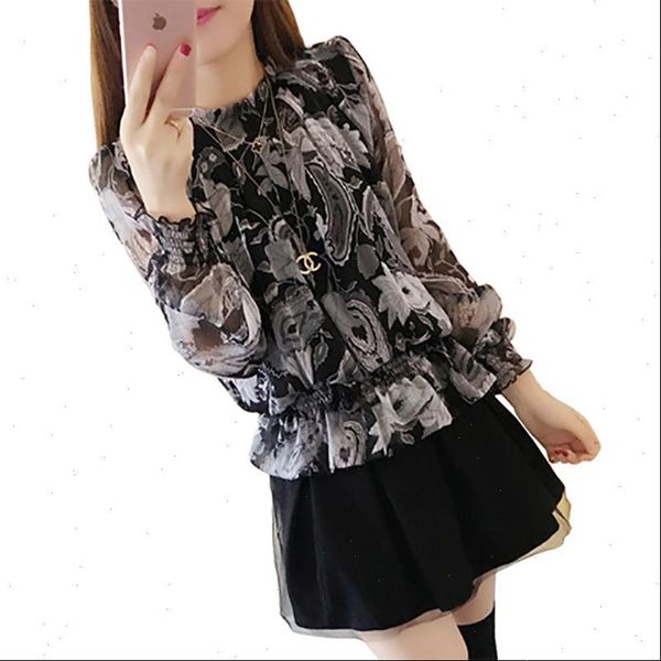 spring summer style chiffon casual women shirts long sleeve stand collar blusas zz0400, White
spring summer style chiffon casual women shirts long sleeve stand collar blusas zz0400, White