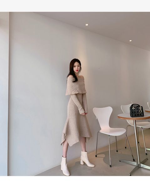 2021 black women autumn slash neck sleeve ruffle hem long sweater high waist irregular elastic knitted casual es, Black;gray
2021 black women autumn slash neck sleeve ruffle hem long sweater high waist irregular elastic knitted casual es, Black;gray