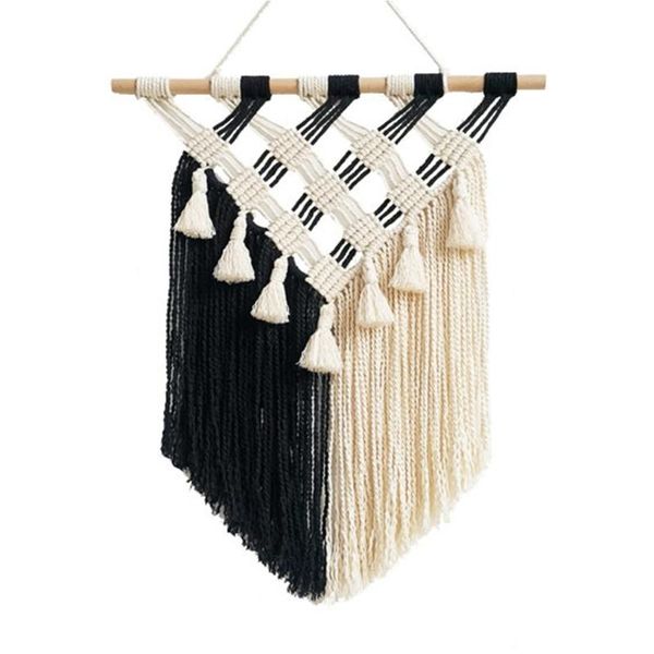 tapestries nordic black and white hand-woven tapestry tassel macrame wall hanging bohemian hand knotted rope home decorations for
tapestries nordic black and white hand-woven tapestry tassel macrame wall hanging bohemian hand knotted rope home decorations for