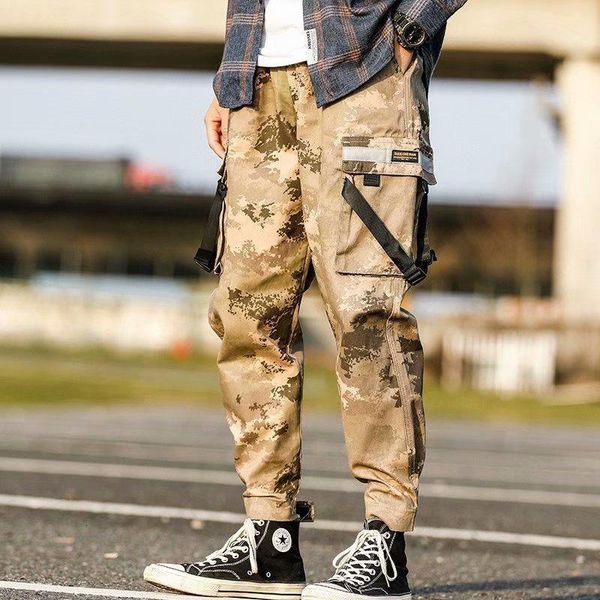men's pants japanese camouflage loose straight tide beam feet oversize casual sweatpants vowr, Black
men's pants japanese camouflage loose straight tide beam feet oversize casual sweatpants vowr, Black