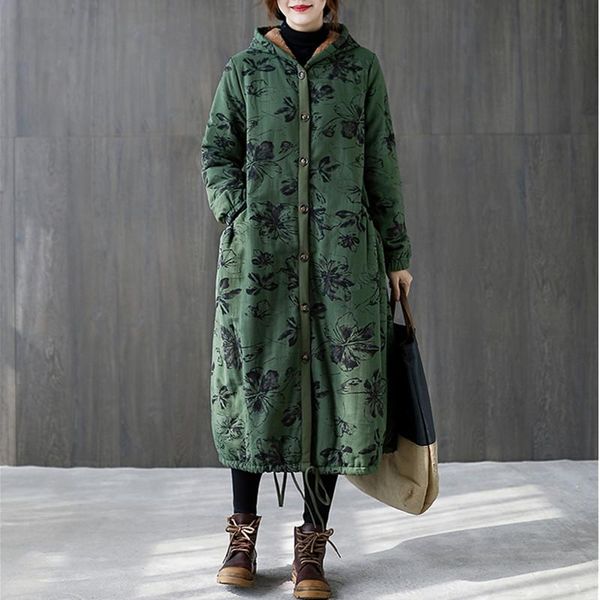 plus size hooded cotton vintage floral casual long loose autumn winter jacket clothes women coat 2021 outerwear female cardigan women's, Tan;black
plus size hooded cotton vintage floral casual long loose autumn winter jacket clothes women coat 2021 outerwear female cardigan women's, Tan;black
