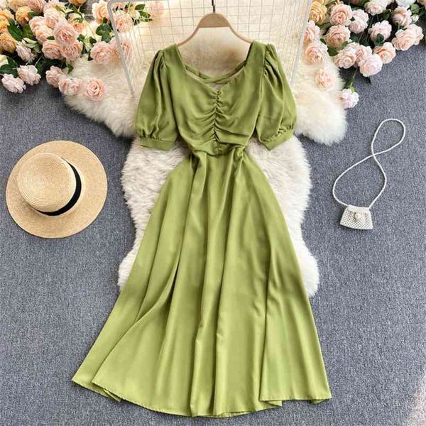 french vestidos women's summer dress v-neck hollow open back waist was thin temperament bubble sleeve midi gk827 210506, Black;gray
french vestidos women's summer dress v-neck hollow open back waist was thin temperament bubble sleeve midi gk827 210506, Black;gray