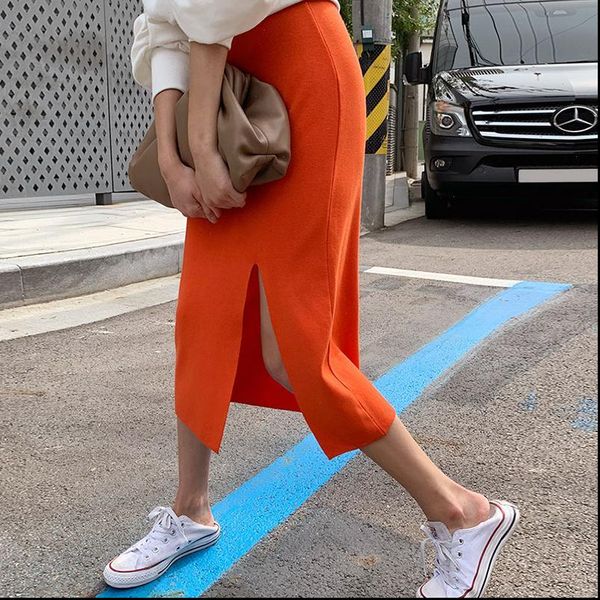 orange knitted skirts women elastic waist split pencil skirt korean casual bodycorn long midi sweet vintage elegant, Black
orange knitted skirts women elastic waist split pencil skirt korean casual bodycorn long midi sweet vintage elegant, Black