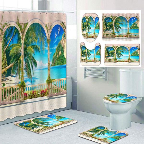 hawaiian style shower curtain set carpet toilet cover bath mat sets bathroom waterproof with 12 hooks home deco curtains
hawaiian style shower curtain set carpet toilet cover bath mat sets bathroom waterproof with 12 hooks home deco curtains