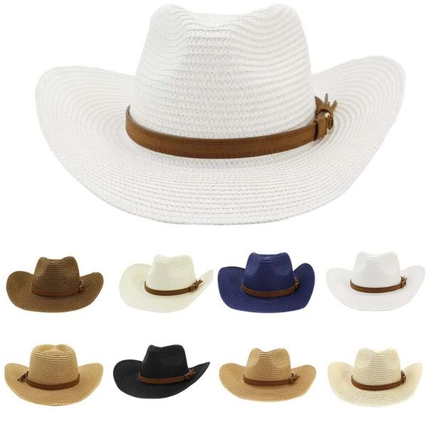 cloches fashion 7 colors cap hat men women straw cowboy cowgirl wide wild western beach caps brim #4j12, Blue;gray
cloches fashion 7 colors cap hat men women straw cowboy cowgirl wide wild western beach caps brim #4j12, Blue;gray