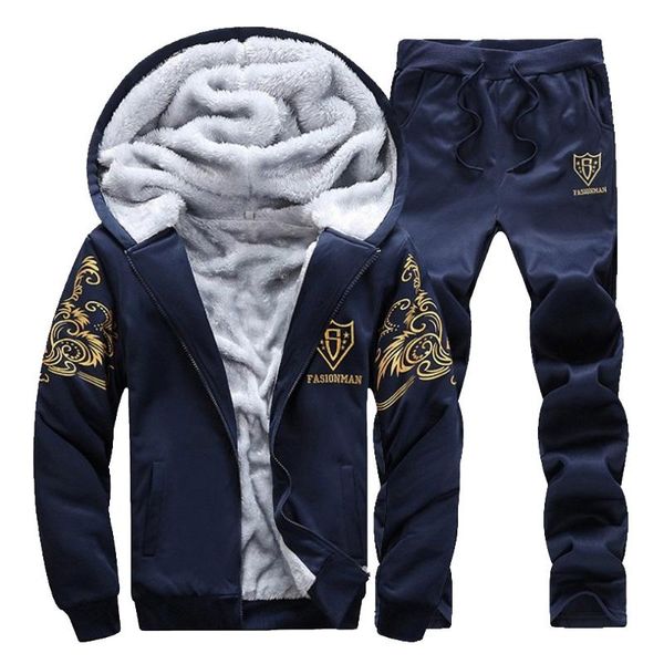 men's tracksuits fashion brand set winter warm fleece tracksuit lined thick sweatshirt + pants sportswear suit casual hooded outerwear, Gray
men's tracksuits fashion brand set winter warm fleece tracksuit lined thick sweatshirt + pants sportswear suit casual hooded outerwear, Gray
