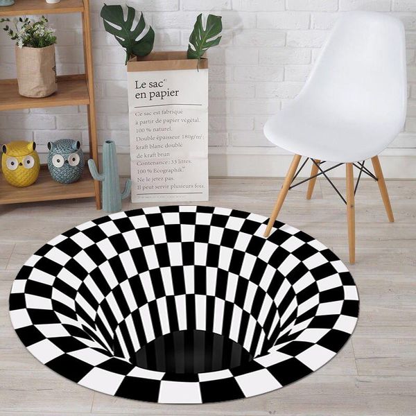 round black and white grid stereo vision carpet living room coffee table sofa blanket 3d vortex swirl illusion carpets
round black and white grid stereo vision carpet living room coffee table sofa blanket 3d vortex swirl illusion carpets