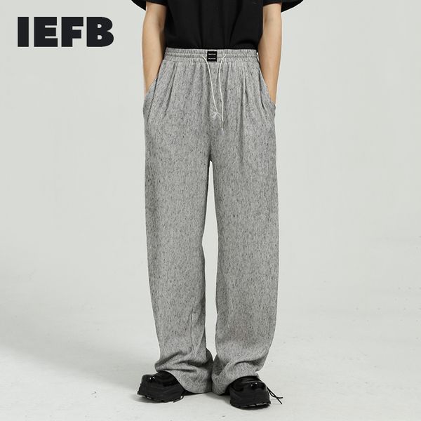iefb men's clothing spring sweatpants korean trend elastic waist loose straight drawstring casual trousers 9y5848 210524, Black
iefb men's clothing spring sweatpants korean trend elastic waist loose straight drawstring casual trousers 9y5848 210524, Black