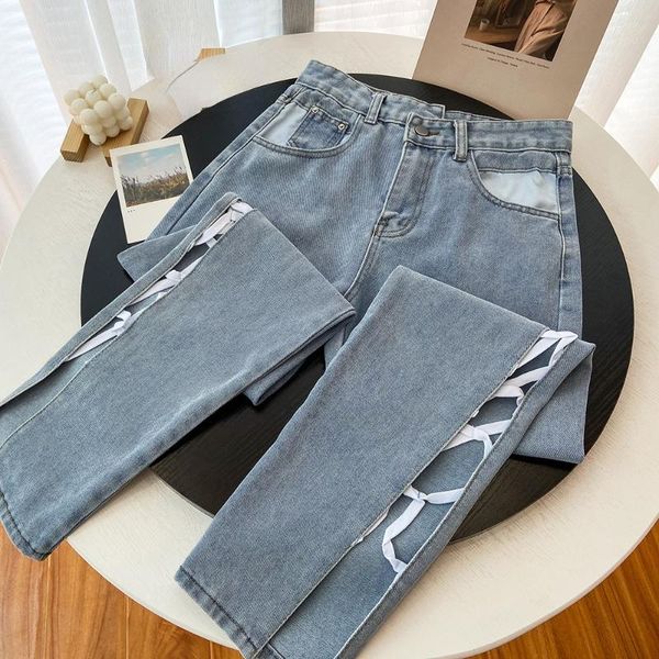 women's jeans 2021 summer design y2k pants women high waist thin blue denim trousers safari style lace up casual loose korean fashion
women's jeans 2021 summer design y2k pants women high waist thin blue denim trousers safari style lace up casual loose korean fashion