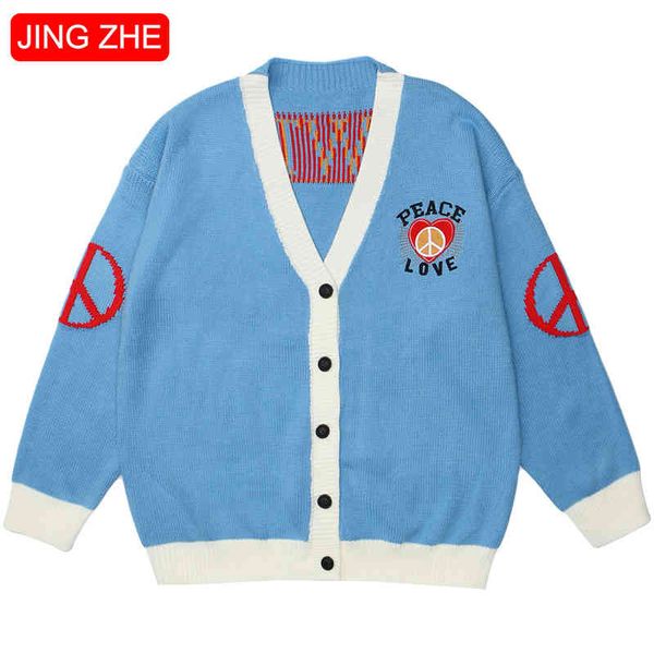 jing zhe autumn blue knitted cardigan sweater coat print v-neck knitwear casaul buttons women loose cardigans femme, White;black
jing zhe autumn blue knitted cardigan sweater coat print v-neck knitwear casaul buttons women loose cardigans femme, White;black