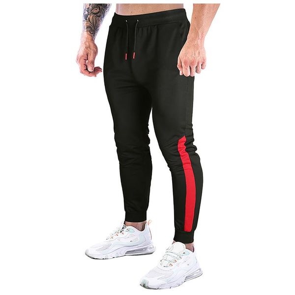men's pants casual fashion skinny stretch trousers elastic band patchwork drawstring sweatpants slim fit jogging fitness, Black
men's pants casual fashion skinny stretch trousers elastic band patchwork drawstring sweatpants slim fit jogging fitness, Black