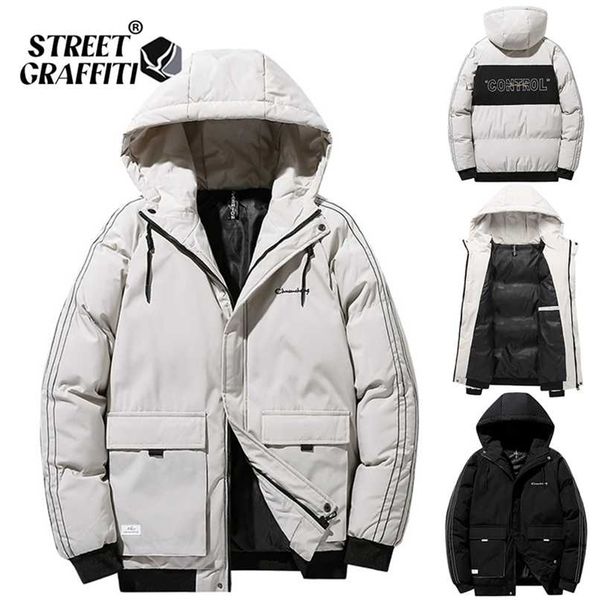 men winter casual thick warm duck down parkas waterproof windproof brand quality hooded jacket coats fashion hat parka male 211124, Black
men winter casual thick warm duck down parkas waterproof windproof brand quality hooded jacket coats fashion hat parka male 211124, Black