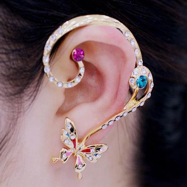 clip-on & screw back crystal butterfly clip on earrings multiple color classic fashion jewelry for girls korean brand ear cuff, Silver
clip-on & screw back crystal butterfly clip on earrings multiple color classic fashion jewelry for girls korean brand ear cuff, Silver