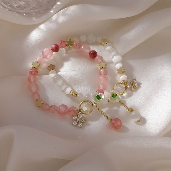 girls opals bracelet adjustable strands bracelets pink crystal beaded hand string with alloy flowers decoration gift jewelry, Black
girls opals bracelet adjustable strands bracelets pink crystal beaded hand string with alloy flowers decoration gift jewelry, Black