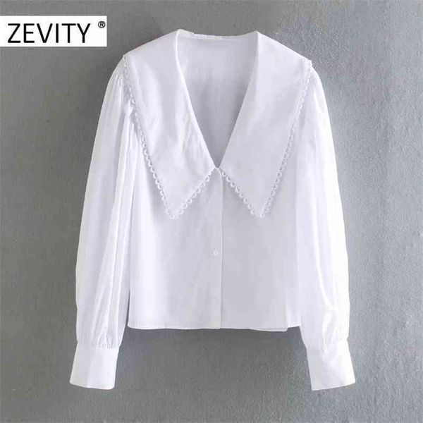 zevity women sweet peter pan collar lace stitching casual poplin blouse shirts puff sleeve white chemise chic ls7201 210419
zevity women sweet peter pan collar lace stitching casual poplin blouse shirts puff sleeve white chemise chic ls7201 210419