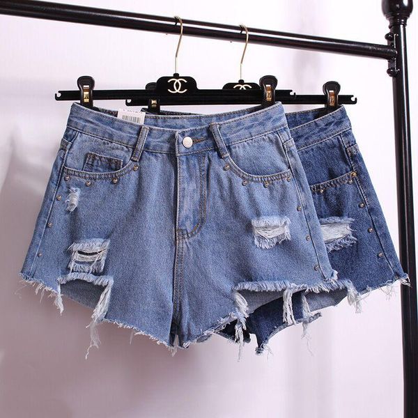 2021summer women's irregular high waisted shorts fashion holes rivets slim fit denim spring basic jeans quality, White;black
2021summer women's irregular high waisted shorts fashion holes rivets slim fit denim spring basic jeans quality, White;black