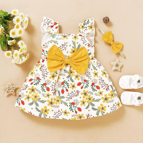 summer bowknot baby girls toddler girl dresses fly sleeve sunflower floral print princess headbands costume 50, Red;yellow
summer bowknot baby girls toddler girl dresses fly sleeve sunflower floral print princess headbands costume 50, Red;yellow