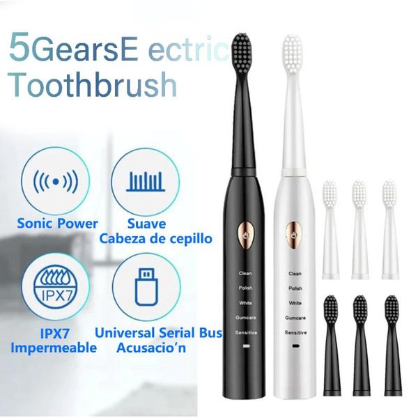 smart electric toothbrush sonic ipx7 waterproof tooth brush 5 model men women timer with 4 heats
smart electric toothbrush sonic ipx7 waterproof tooth brush 5 model men women timer with 4 heats