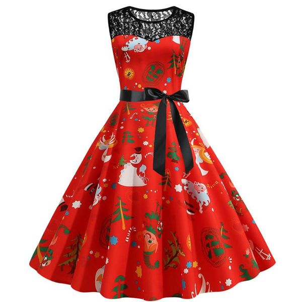 casual dresses sleeveless women christmas dress vintage elegant print big swing lace party sundress xmas year winter clothes costume, Black;gray
casual dresses sleeveless women christmas dress vintage elegant print big swing lace party sundress xmas year winter clothes costume, Black;gray