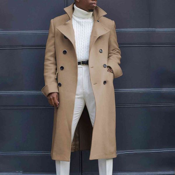 men's trench coats long coat men street fashion autumn winter turndown collar polyester fabric punk style overcoat mens jackets hy8k, Tan;black 
men's trench coats long coat men street fashion autumn winter turndown collar polyester fabric punk style overcoat mens jackets hy8k, Tan;black